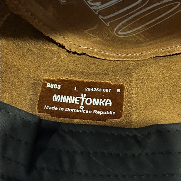 Minnetonka Brown Leather Outback Hat - Picture 8 of 8
